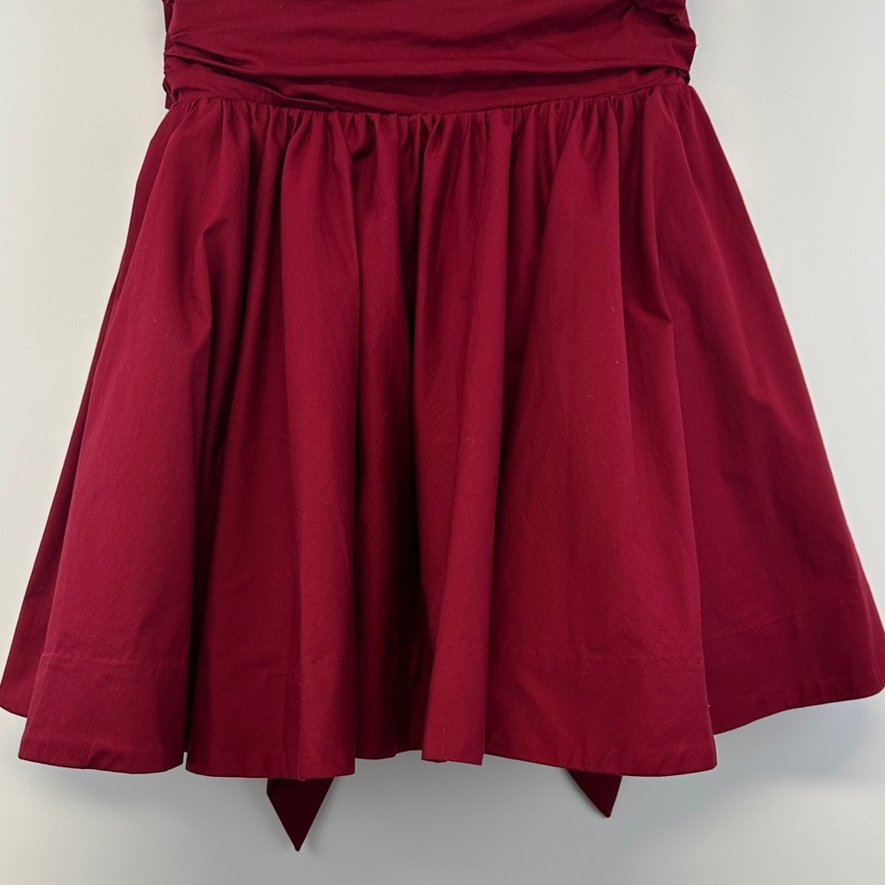 Chic Le Frique Burgundy Strapless Fit Flare Mini Dress L Crinoline Slip — image 4 of 8